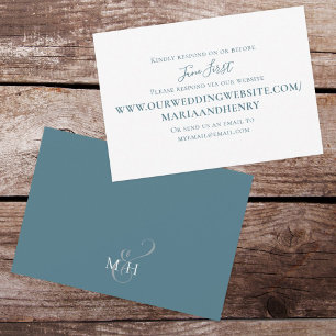Simple Minimalist Response Via Website Simple Blue