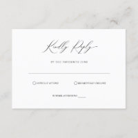 Simple minimalist RSVP Reply Card