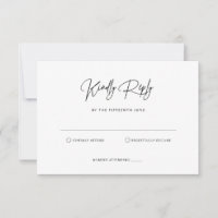 Simple minimalist RSVP Reply Card