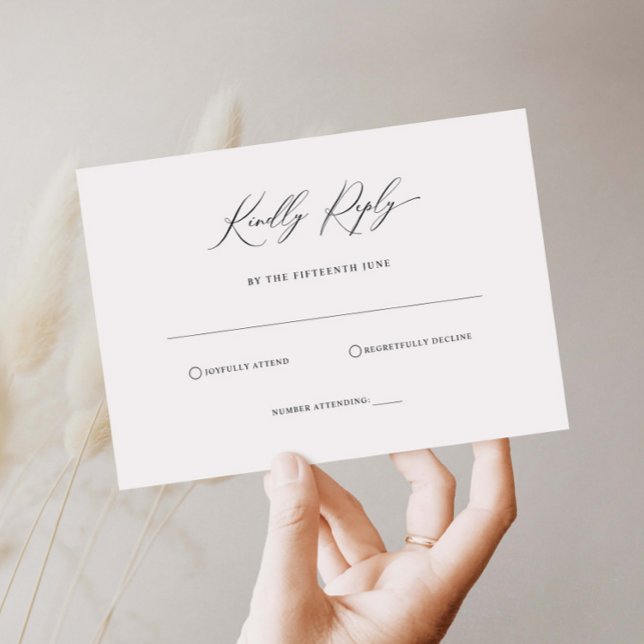 Simple minimalist RSVP Reply Card (Creator Uploaded)