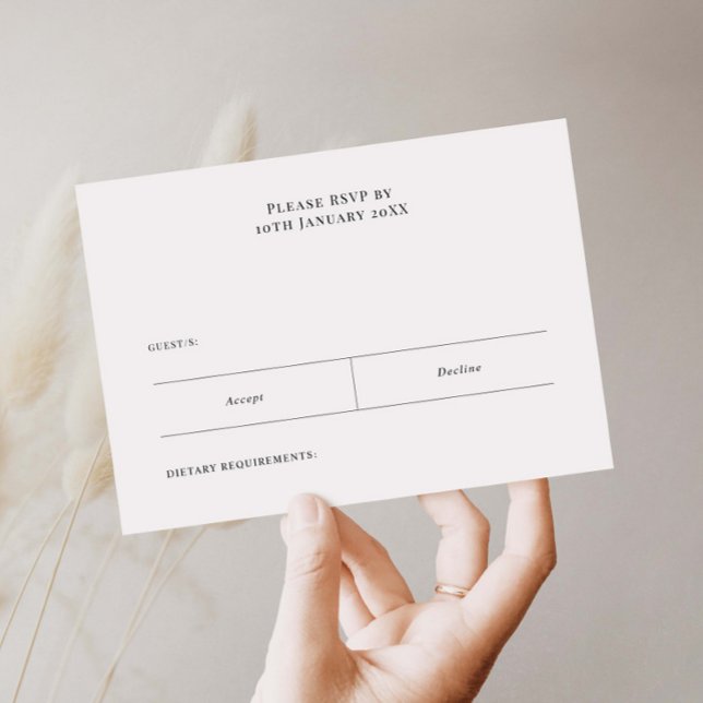Simple minimalist RSVP Reply Card (Creator Uploaded)