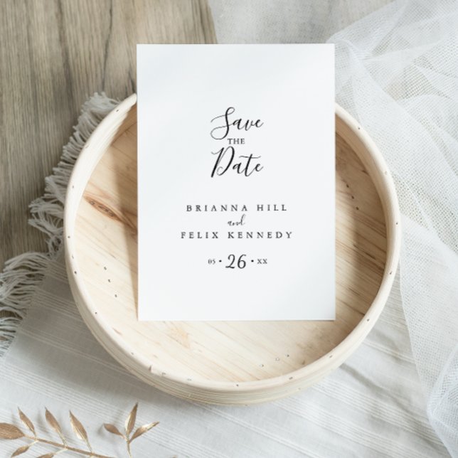Simple Minimalist Save the Date Postcard (Creator Uploaded)