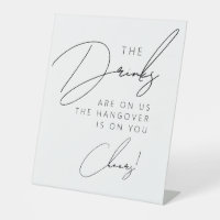 Simple Minimalist Script Funny Wedding Drinks
