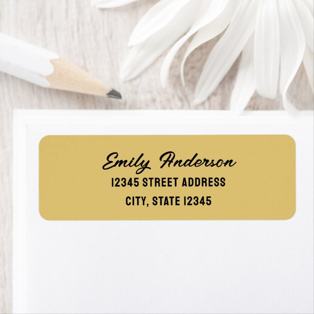 Simple Minimalist Script Return Address Label (Insitu)