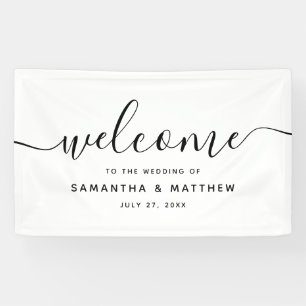 Simple Minimalist Script Welcome To The Wedding Banner