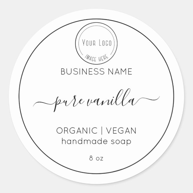 Simple minimalist soap label business template (Front)
