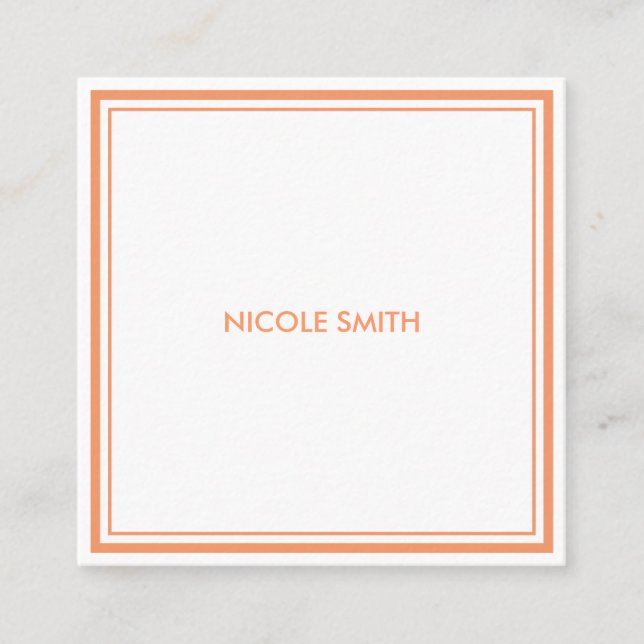 Simple Minimalist Square Business Card (Front)