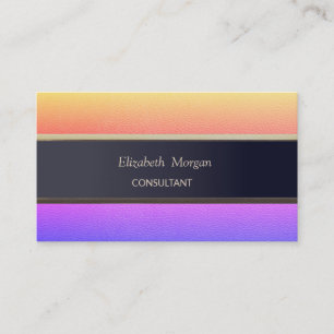 Simple Minimalist ,Stripe, Leather Look Business Card