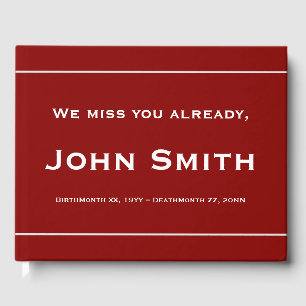 Simple, Minimalist Sympathy Guestbook