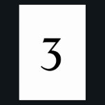 Simple Minimalist Table Number<br><div class="desc">© Gorjo Designs. Made for you via the Zazzle platform. 

// Need help customising your design? Got other ideas? Feel free to contact me (Zoe) directly.</div>