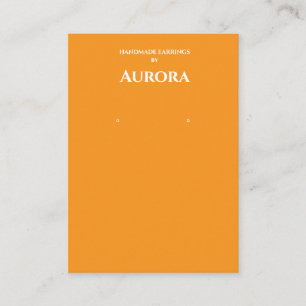 Simple Minimalist Terracotta Earring Display Business Card