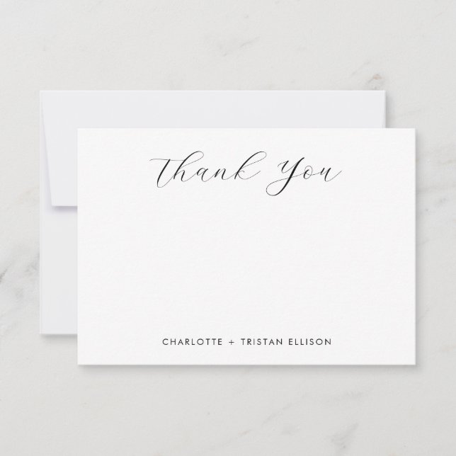 Simple Minimalist Thank You  Card (Front)