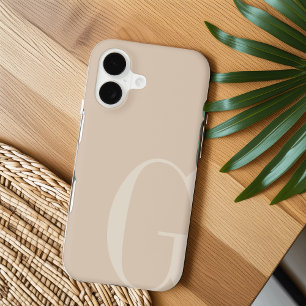 Simple Minimalist Tonal Initial Monogram