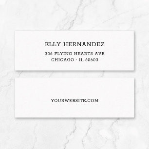 Simple Minimalist Typewriter 11 Mini Business Card