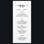 Simple Minimalist Typography Wedding Menu Card<br><div class="desc">Simple Minimalist Typography Wedding Menu Card is perfect for a modern minimal wedding. Design featuring the "Menu" text in a hand lettered calligraphy and the menu details in a serif type font with a simple clean look. This menu can be used for a wedding reception, rehearsal dinner, or any event....</div>