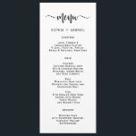 Simple Minimalist Typography Wedding Menu Card<br><div class="desc">Simple Minimalist Typography Wedding Menu Card is perfect for a modern minimal wedding. Design featuring the "Menu" text in a hand lettered calligraphy and the menu details in a serif type font with a simple clean look. This menu can be used for a wedding reception, rehearsal dinner, or any event....</div>