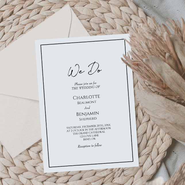 Simple Minimalist We Do Wedding Invitation (Creator Uploaded)