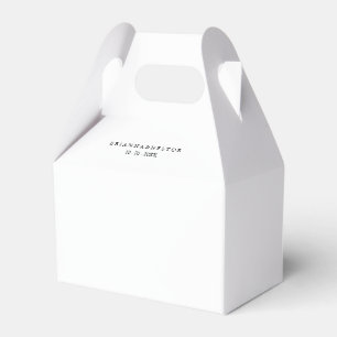 Simple Minimalist Wedding Favour Box