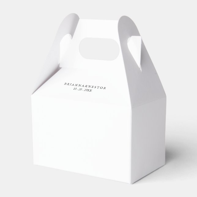 Simple Minimalist Wedding Favour Box (Front Side)