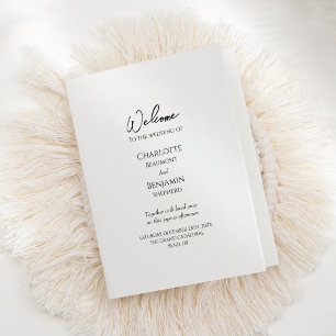 Simple Minimalist Wedding Folded Program
