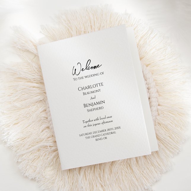 Simple Minimalist Wedding Folded Program (Creator Uploaded)