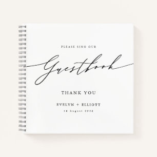 Simple Minimalist Wedding Guest Book