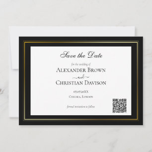 Simple Minimalist Wedding QR Code Invitation