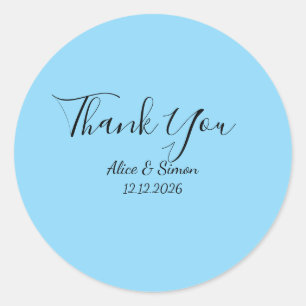 Simple Minimalist Wedding Round Sticker