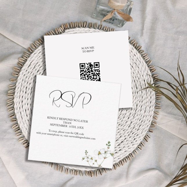 Simple Minimalist Wedding RSVP Card   (Creator Uploaded)