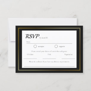 Simple Minimalist Wedding RSVP Card