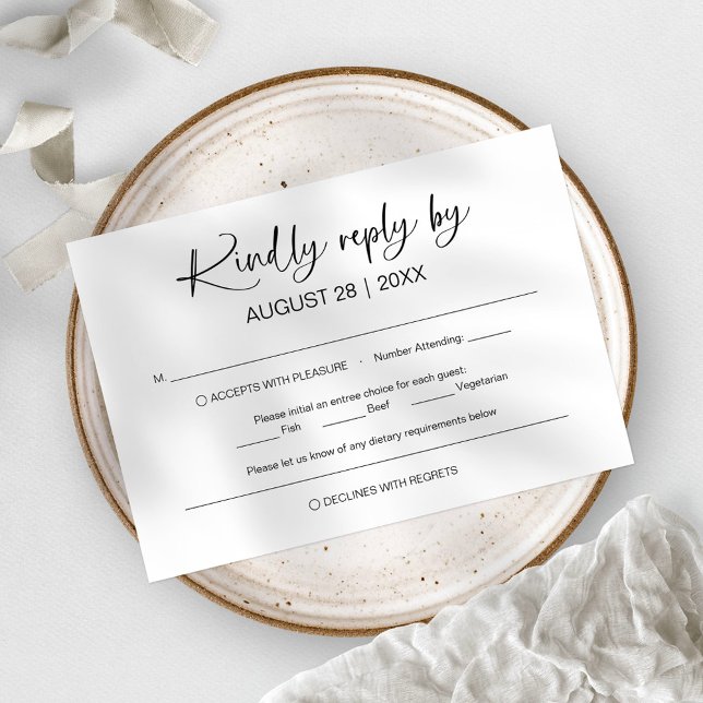 Simple Minimalist Wedding RSVP Cards (Creator Uploaded)
