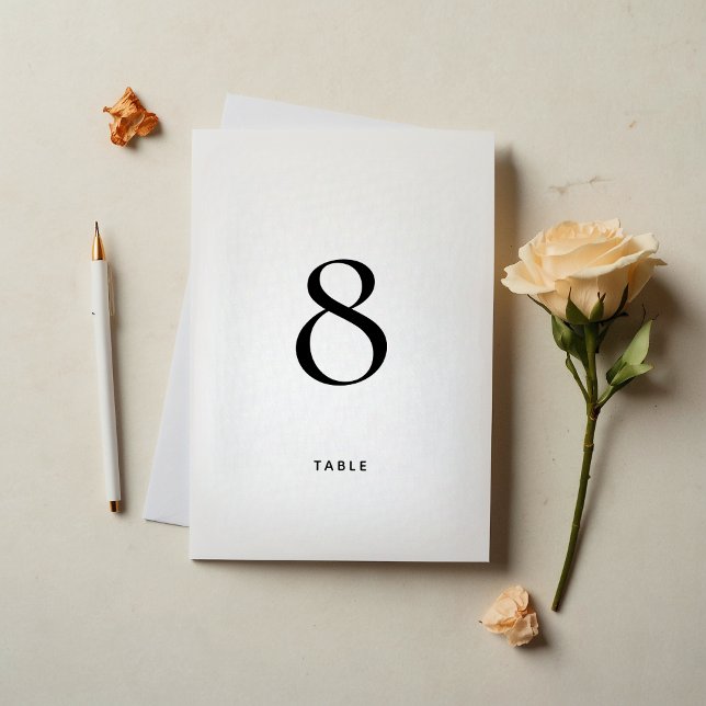 Simple Minimalist Wedding Table Number (Creator Uploaded)