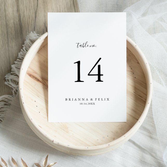 Simple Minimalist Wedding Table Number (Creator Uploaded)