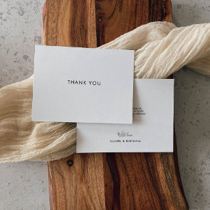 Simple Minimalist Wedding Thank You Card
