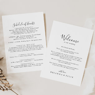 Simple Minimalist Wedding Welcome Letter