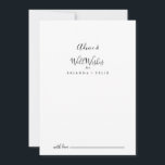 Simple Minimalist Wedding Well Wishes Advice Card<br><div class="desc">This simple minimalist wedding well wishes advice card is perfect for a modern wedding. The simple and elegant design features classic and fancy script typography in black and white. These cards are perfect for a wedding, bridal shower, baby shower, graduation party & more. Personalise the cards with the names of...</div>