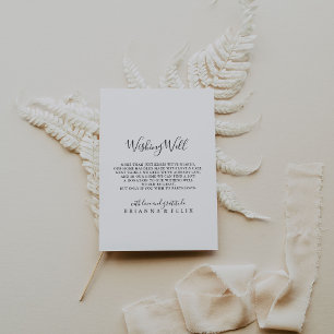 Simple Minimalist Wedding Wishing Well Enclosure Card