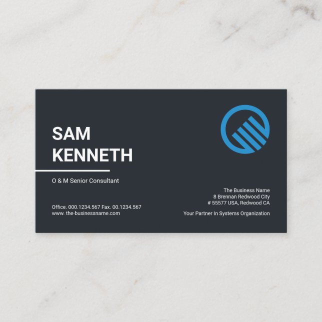 Simple Minimalist White Line CEO Entrepreneur Business Card (Front)