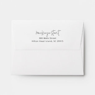 Simple Minimalist White Return Address Envelope