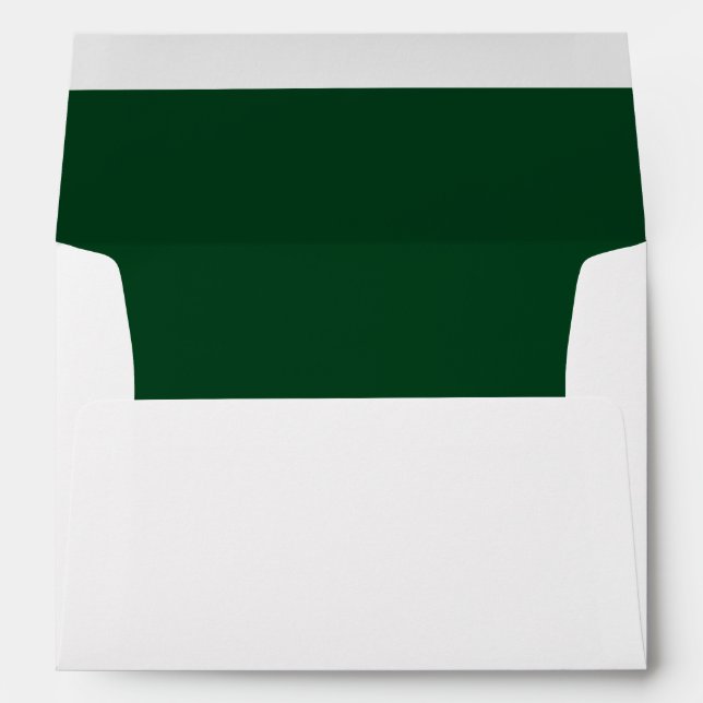 Simple Minimalist Wintergreen Return Address Envelope (Back (Bottom))