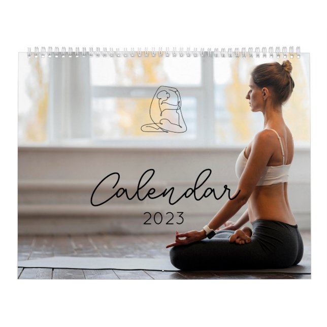 Simple minimalist yoga theme calendar 2023 (Cover)