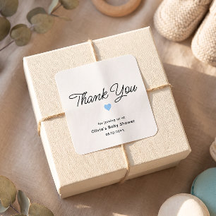 Simple Minimalistic Baby Shower Square Sticker