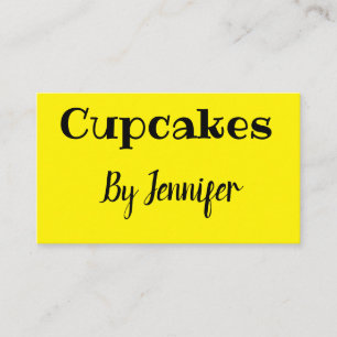 simple minimalistic custom logo white cupcakes business card