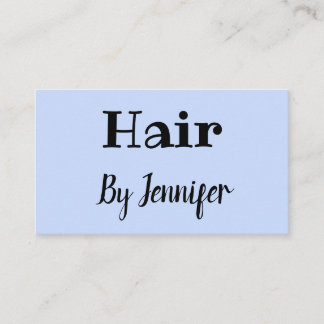 simple minimalistic custom logo white hairstylist calling card