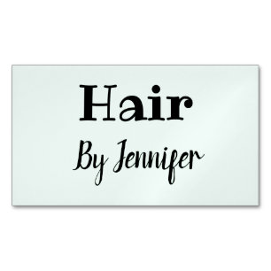 simple minimalistic custom logo white hairstylist  	Magnetic business card