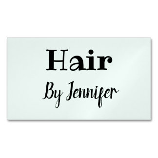 simple minimalistic custom logo white hairstylist  	Magnetic business card