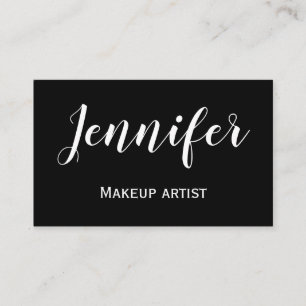 simple minimalistic custom logo white makeup  squa business card