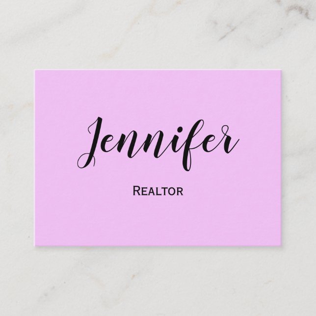 simple minimalistic custom logo white realtor  bus business card (Front)