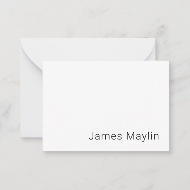 Simple Minimalistic Editable Name or other Text Card (Front)