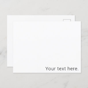 Simple Minimalistic Editable Name or other Text Postcard